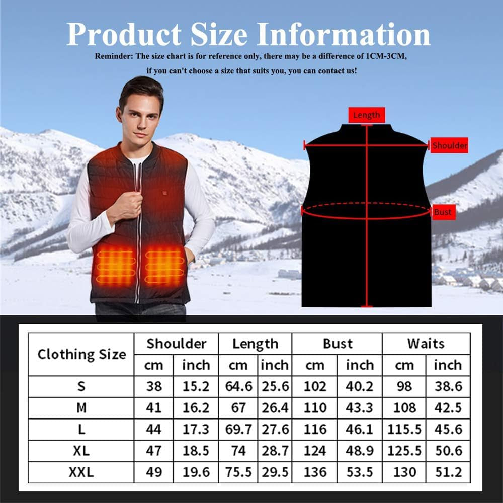 Heated Vest for Men and Women,Heated Jacket Winter Heating Vest Hunting