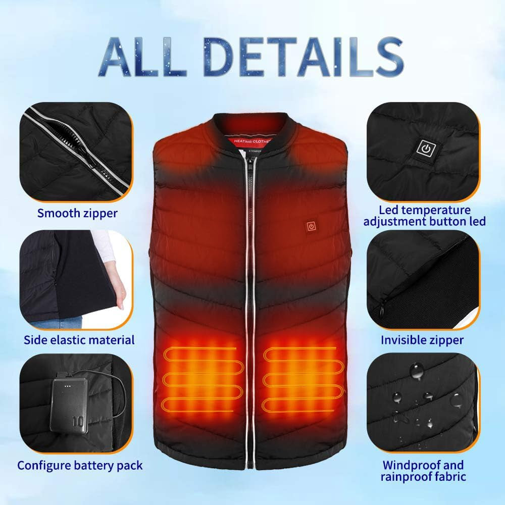 Heated Vest for Men and Women,Heated Jacket Winter Heating Vest Hunting